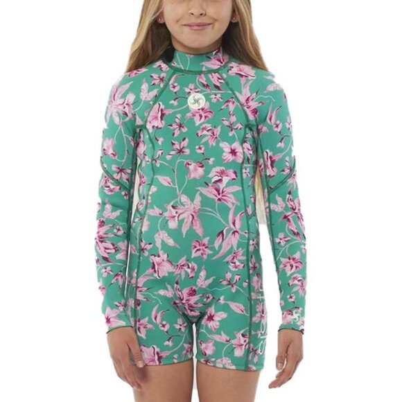Sisstrevolution Youth 7 seas 2/2 Spring Wet Suit Camp Green NWT - Picture 1 of 10